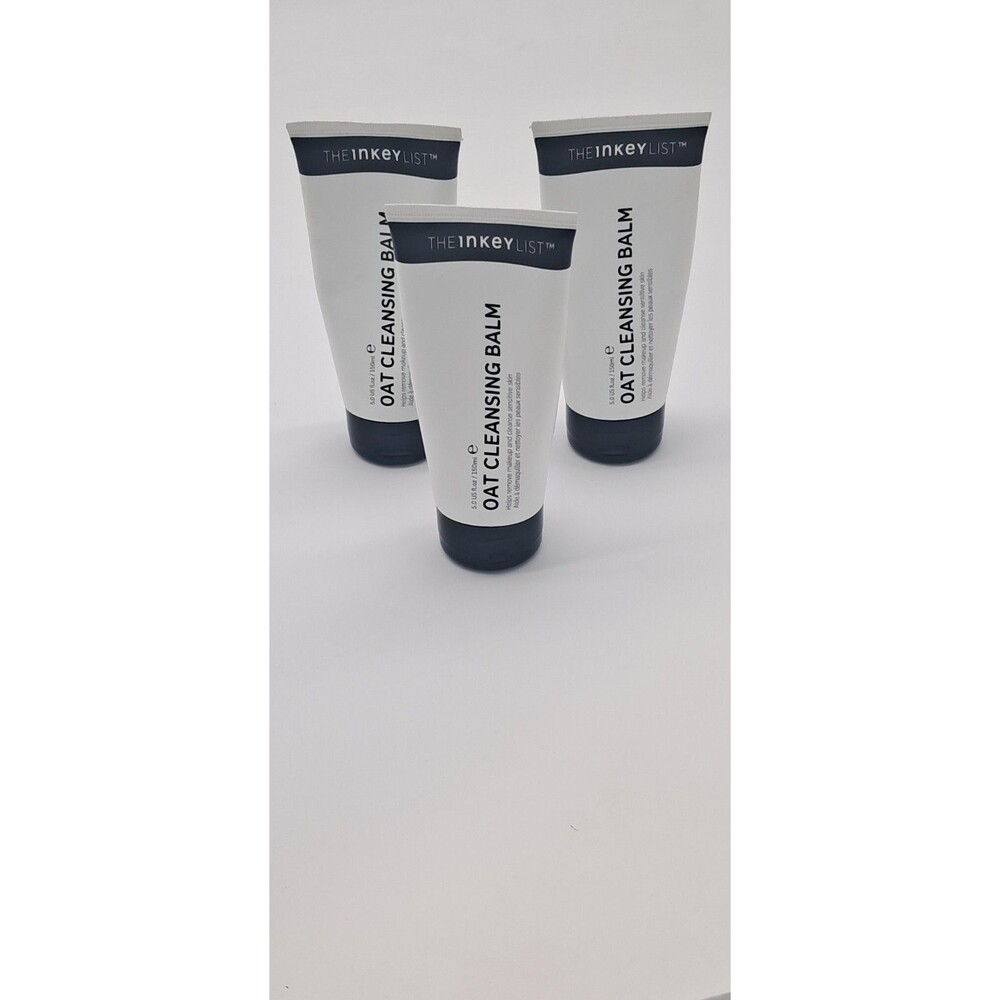 THE INKEY LIST Oat Cleansing Balm 5.0 Oz/150ml Dissolves Makeup Cleanse Lot Of 3